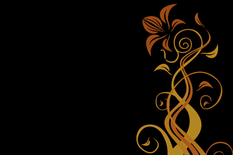 golden floral vine design