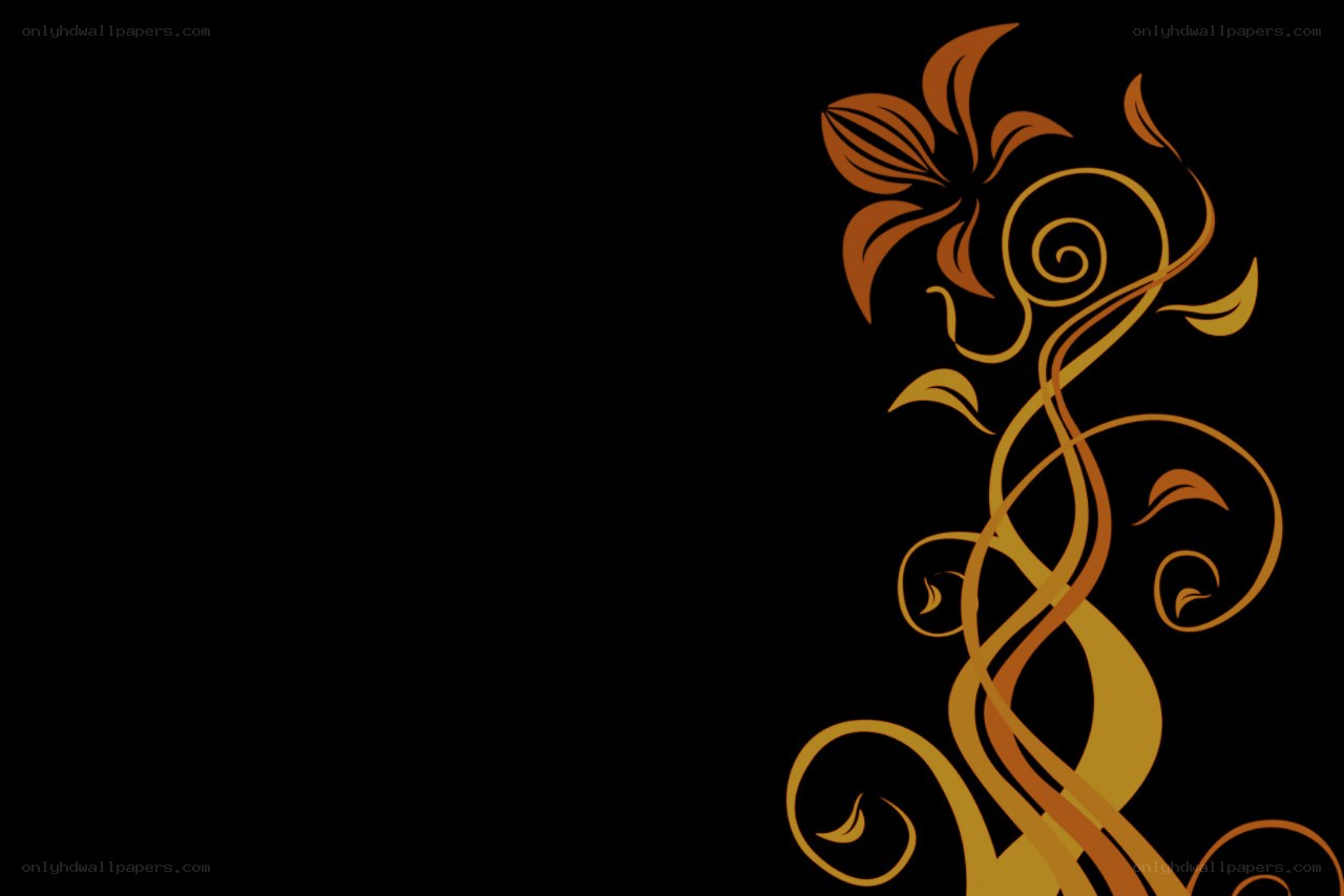 golden floral vine design