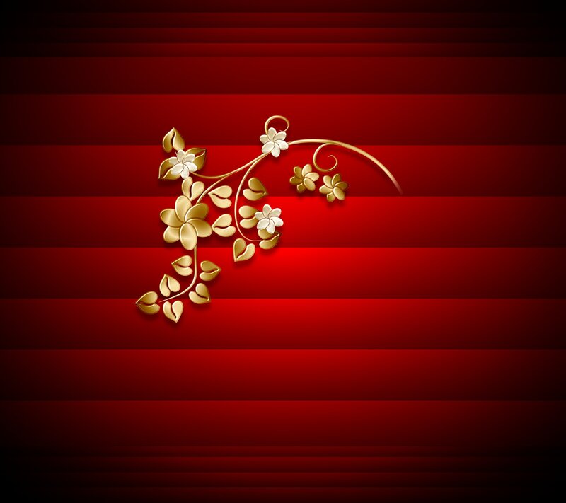 Golden Floral Vine