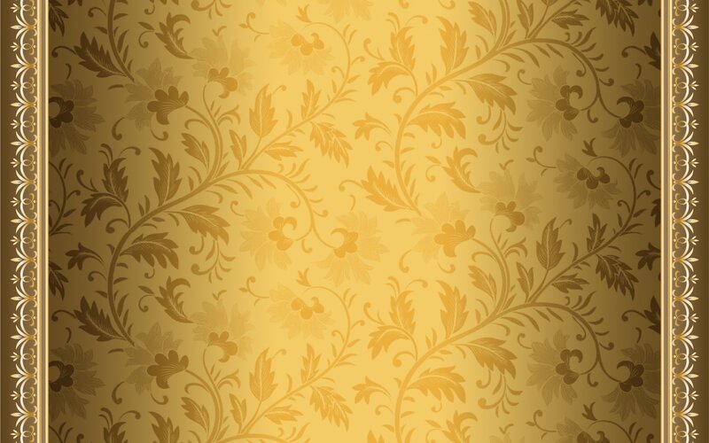 golden floral wallpaper design