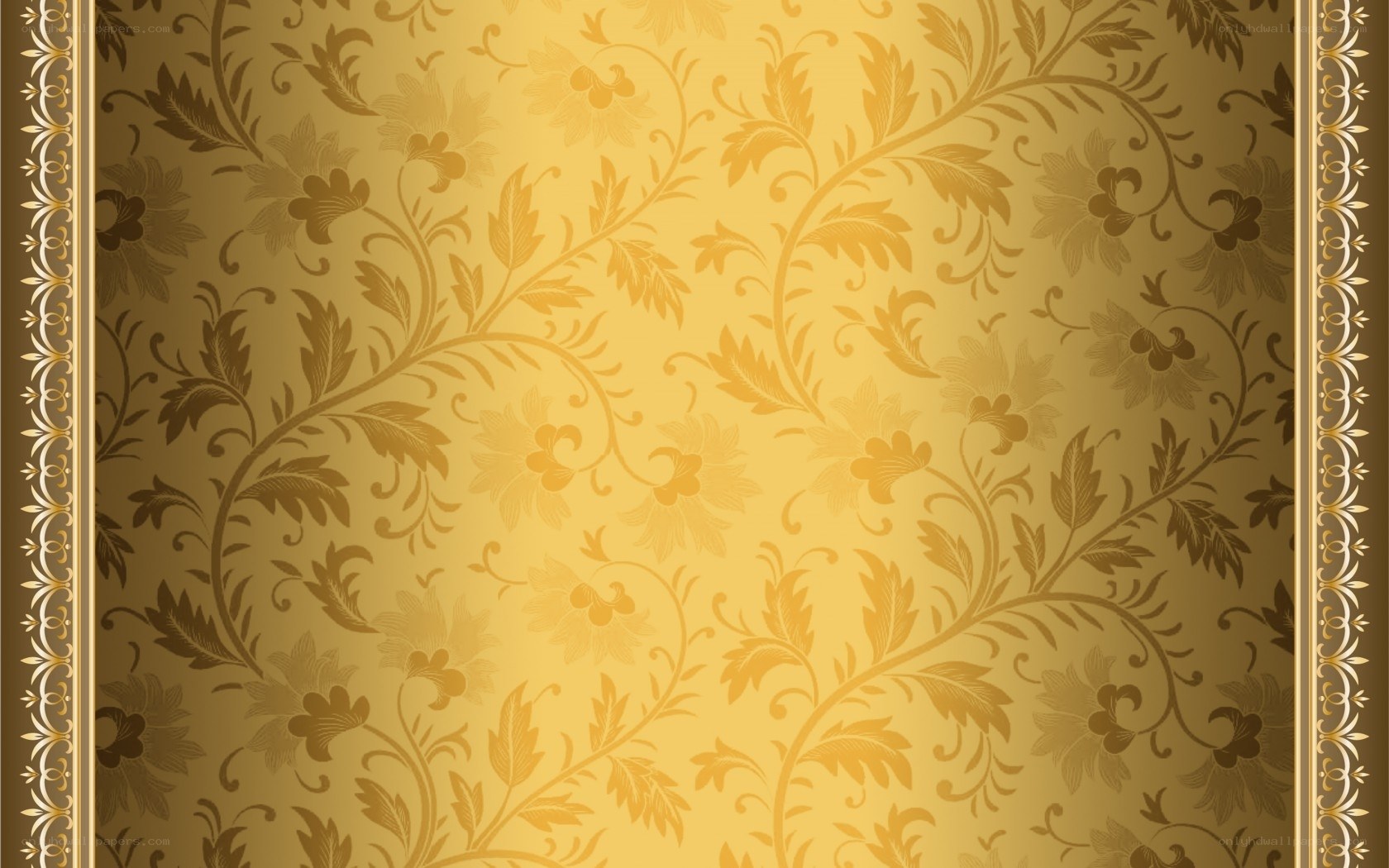 golden floral wallpaper design