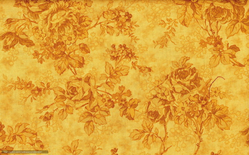 golden floral wallpaper pattern