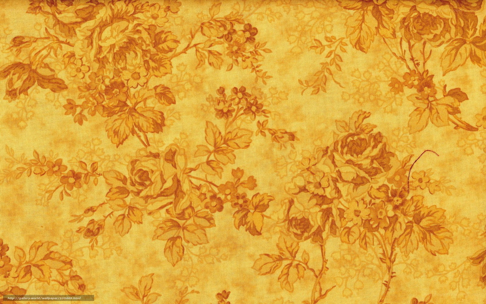golden floral wallpaper pattern
