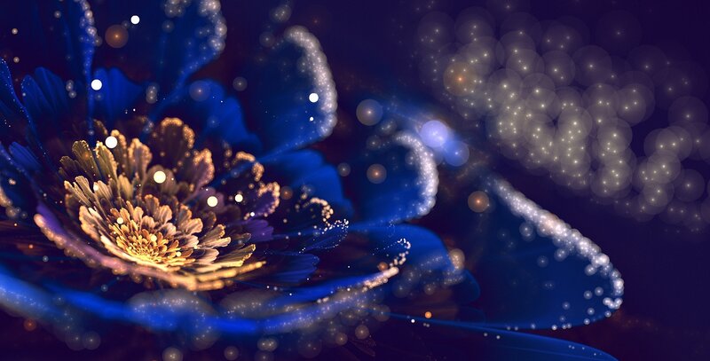 Golden Flower in Space