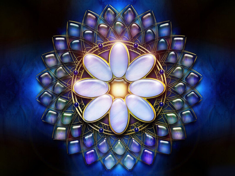 Golden Flower Mandala