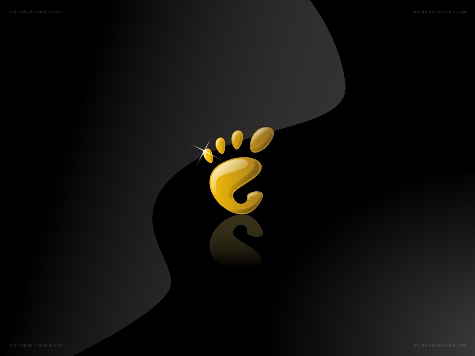Golden foot print logo