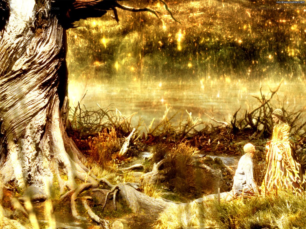 golden forest scene