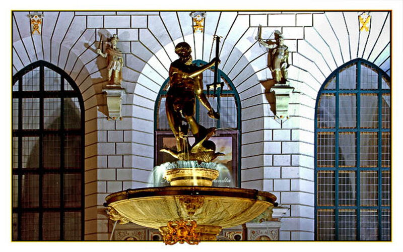 Golden Fountain Statue