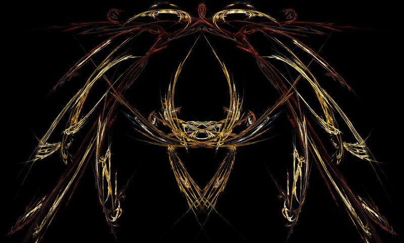 golden fractal abstract design