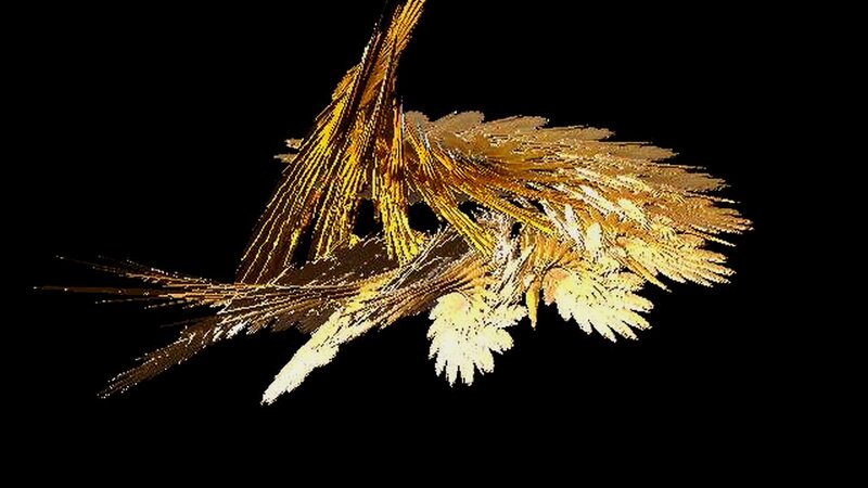 Golden Fractal Bird