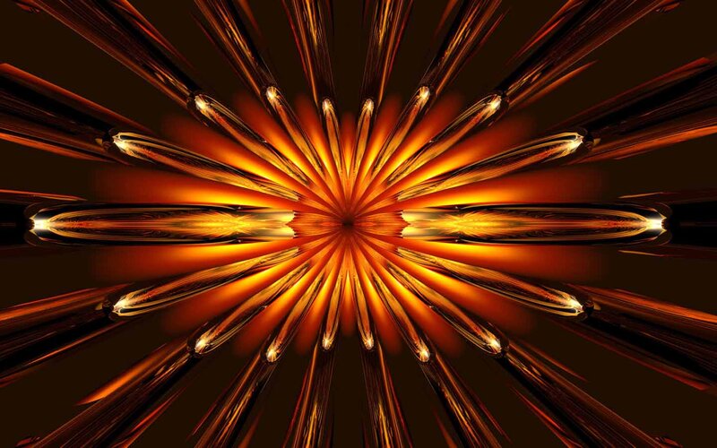 Golden Fractal Burst — Gold