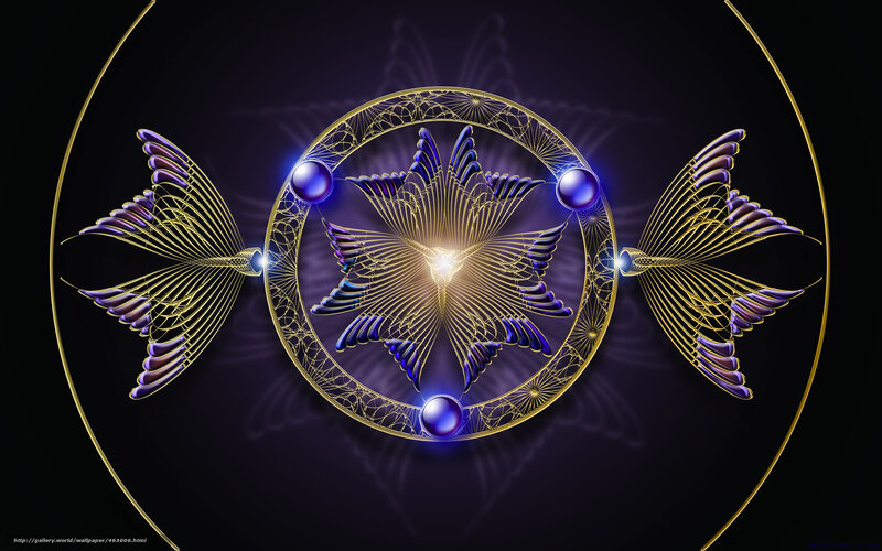 golden fractal butterfly design