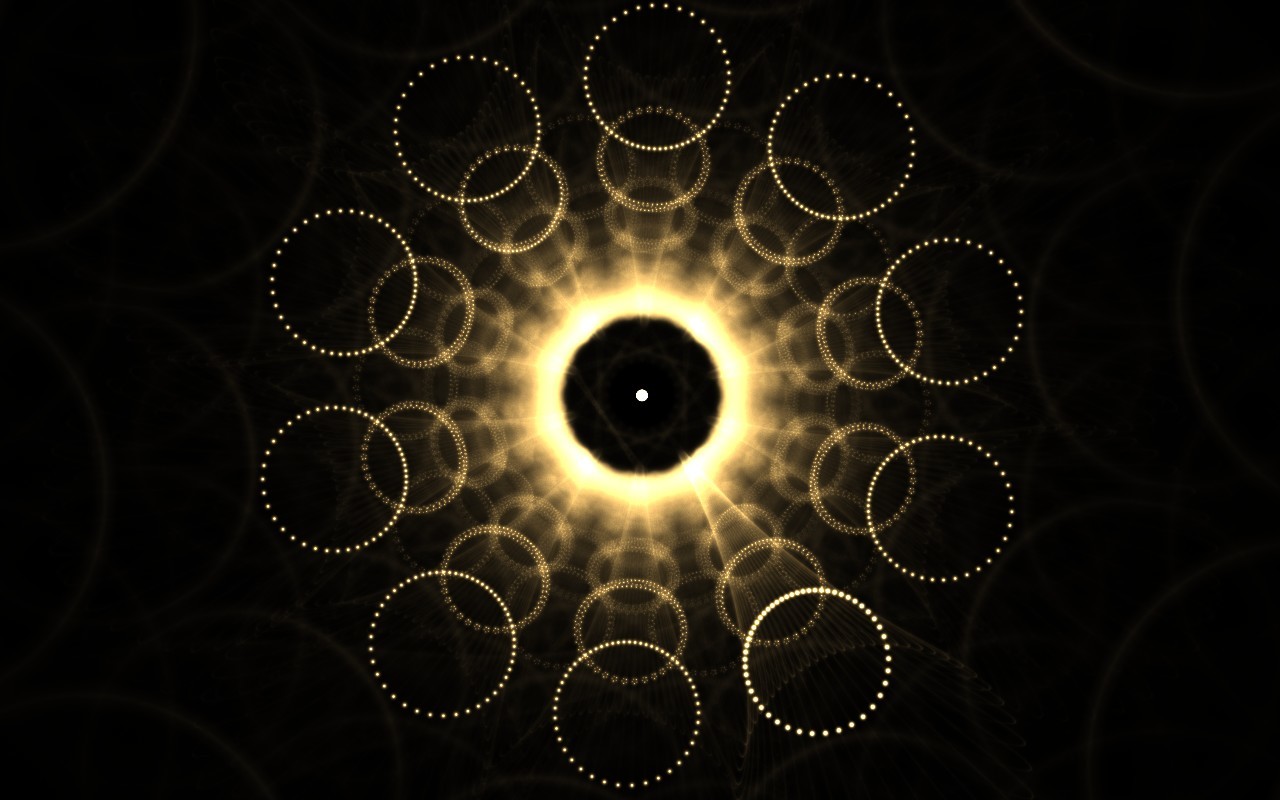 golden fractal circle pattern