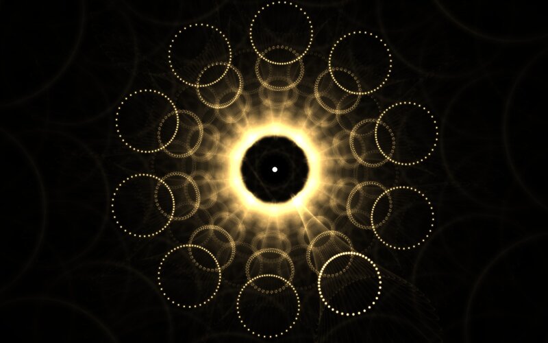 Golden Fractal Circles