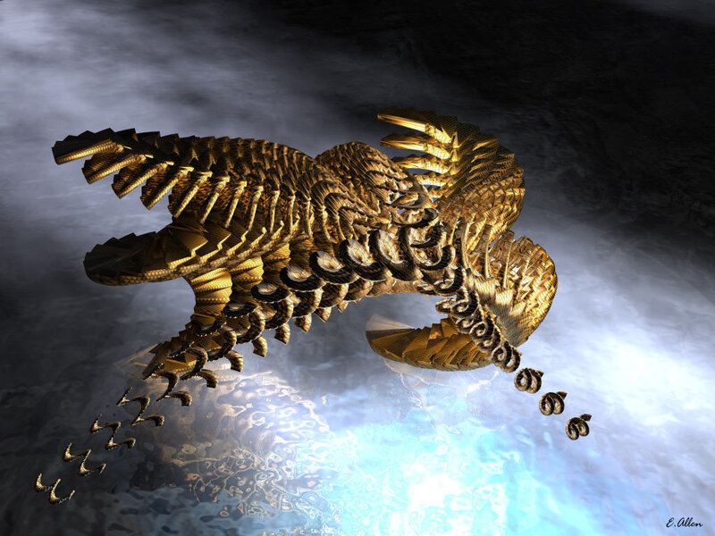 Golden Fractal Creature