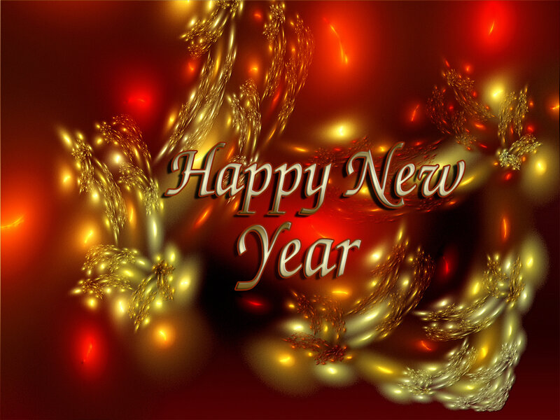 Golden Fractal Design — Red, Celebratory