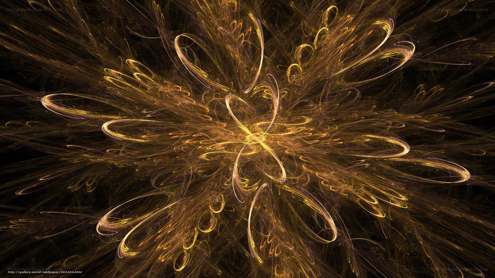 Golden fractal explosion