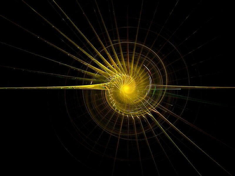 Golden fractal explosion