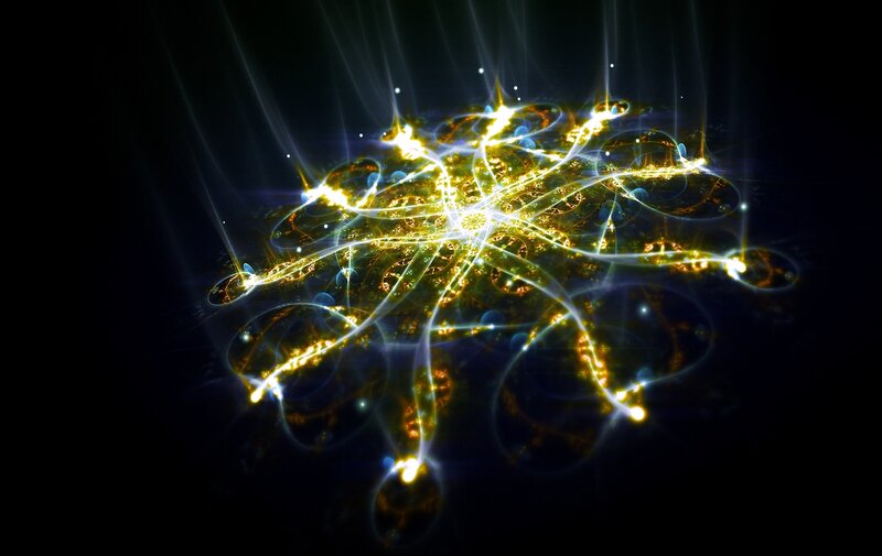 Golden Fractal Explosion — Gold, Dramatic