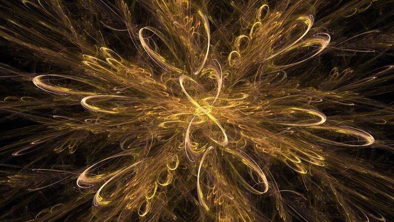 Golden Fractal Explosion — Gold, Dynamic