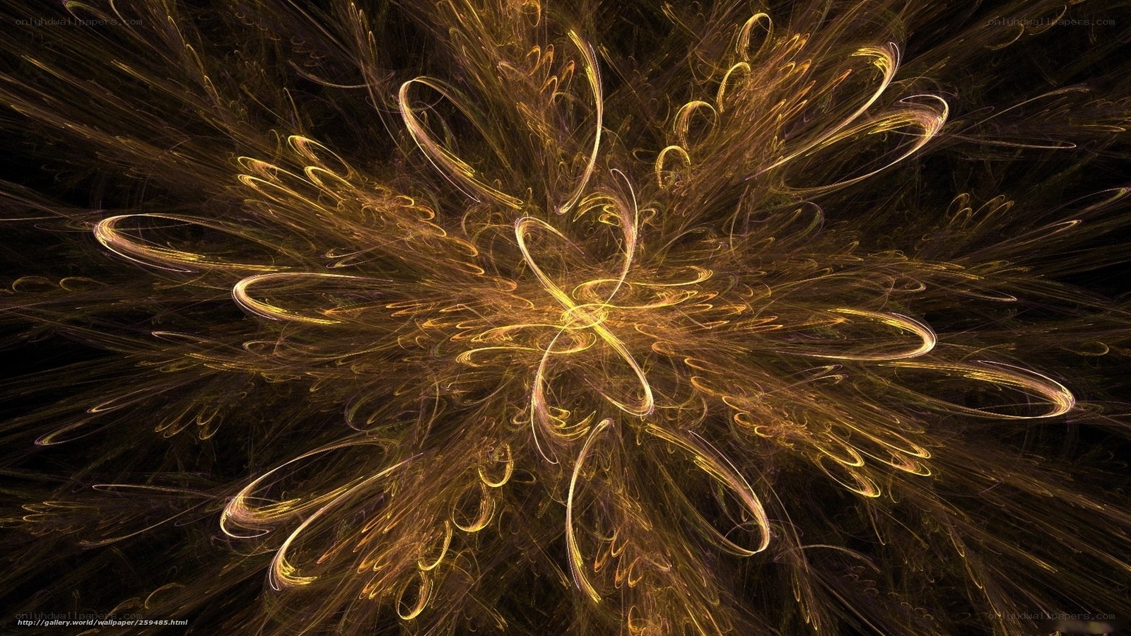 Golden fractal explosion