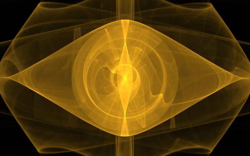 Golden fractal eye pattern