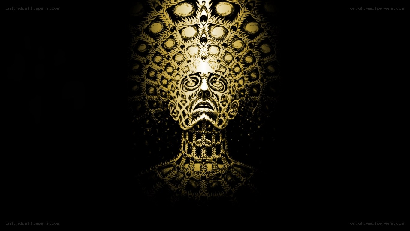 golden fractal face art