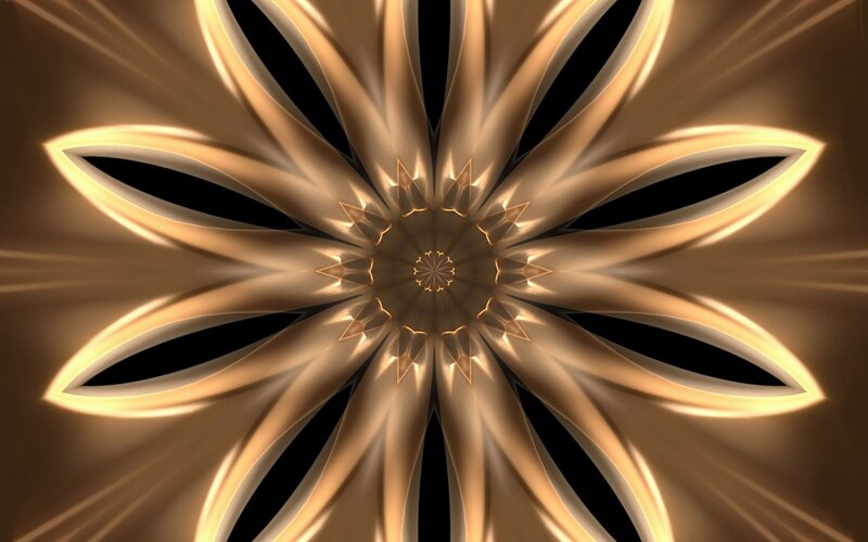 golden fractal flower design
