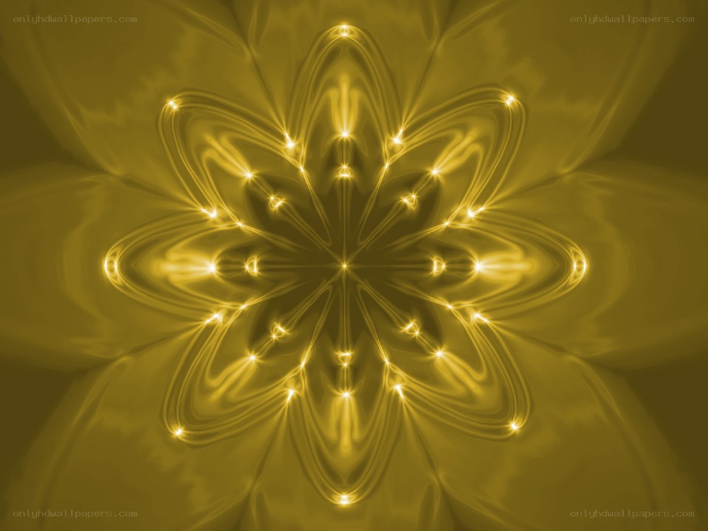 golden fractal flower pattern