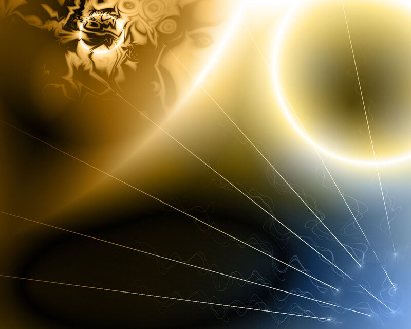 golden fractal light burst