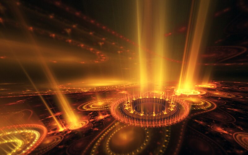 golden fractal light display