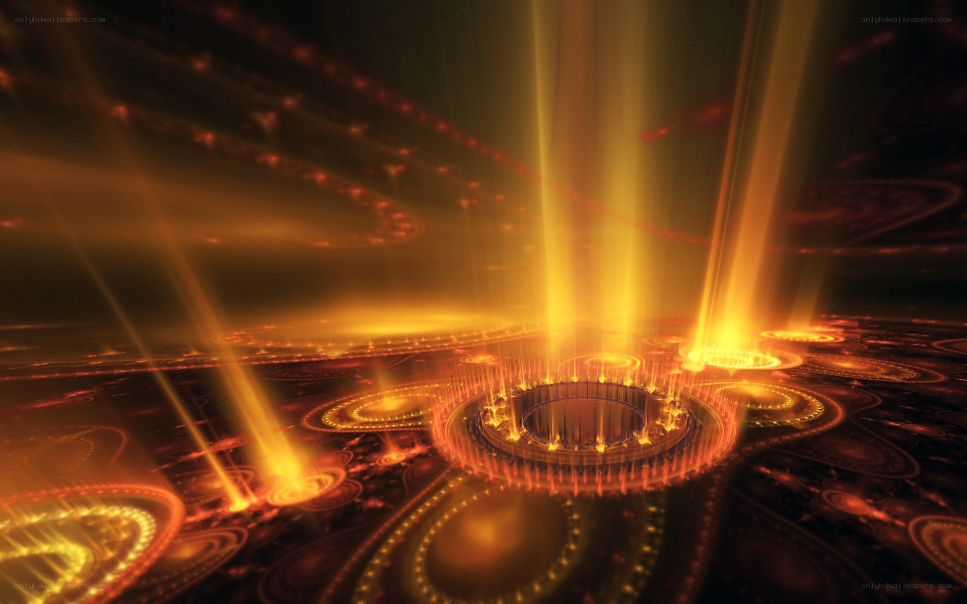 golden fractal light display