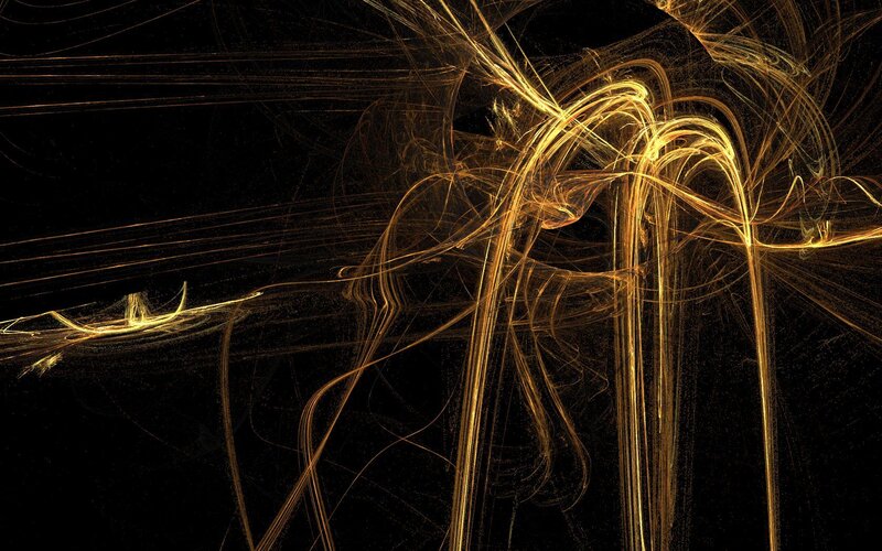 golden fractal light patterns