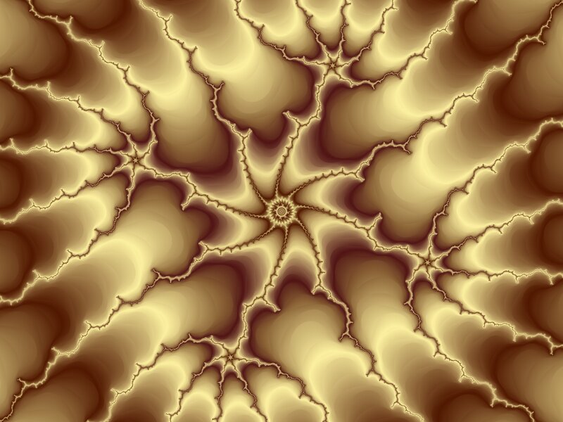 golden fractal lightning pattern