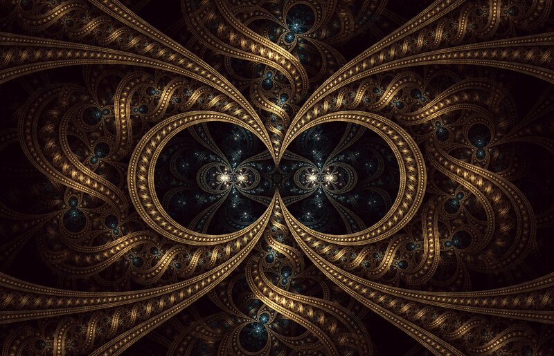Golden fractal mandala