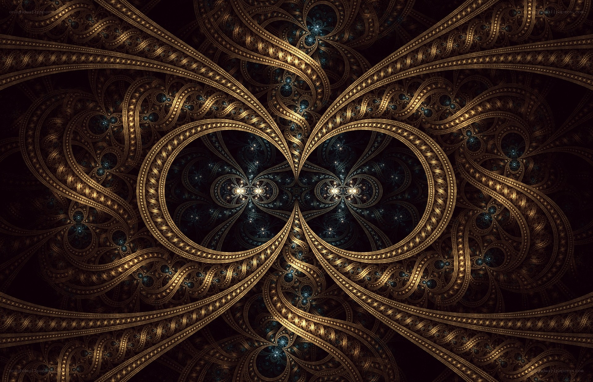 Golden fractal mandala