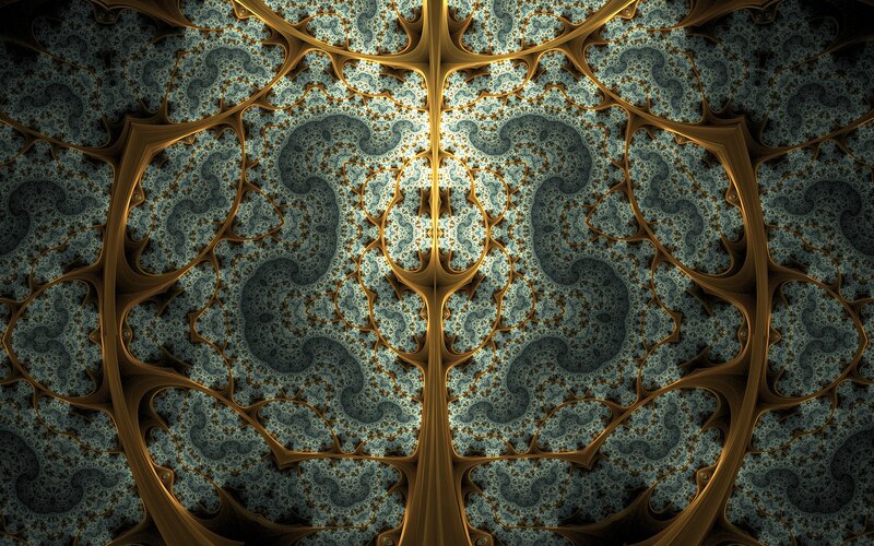 golden fractal pattern