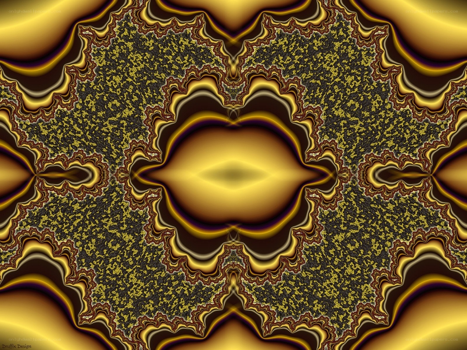 golden fractal pattern
