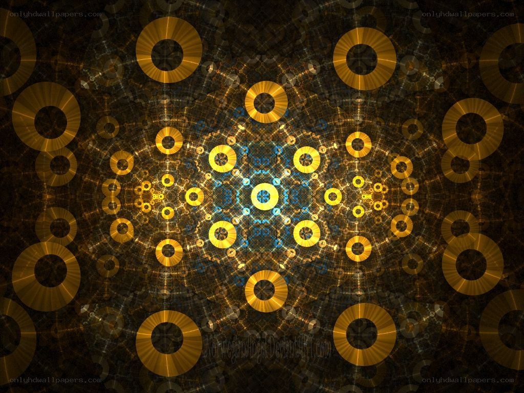 golden fractal pattern