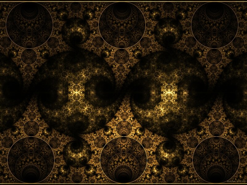 Golden fractal pattern
