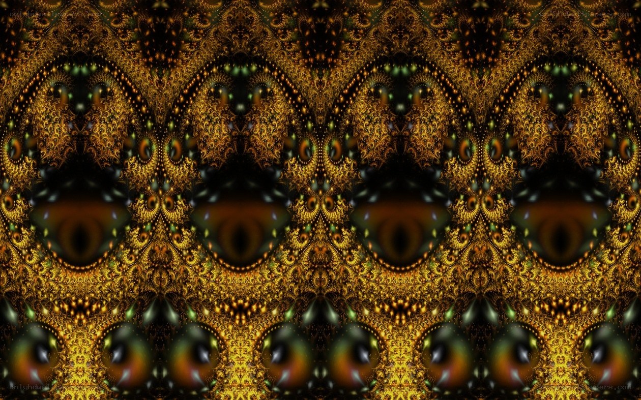 golden fractal pattern