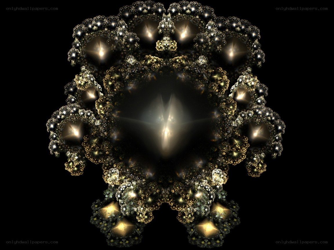 golden fractal pattern