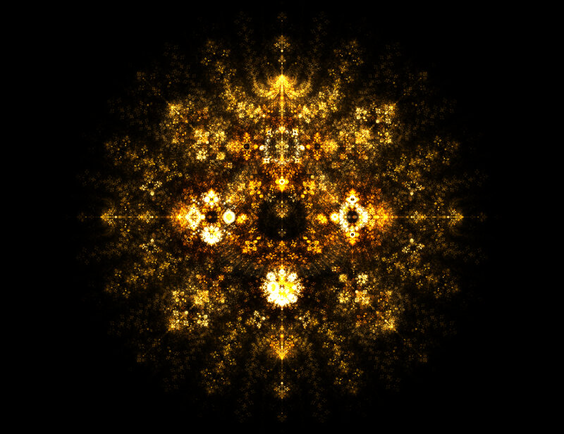 Golden fractal pattern