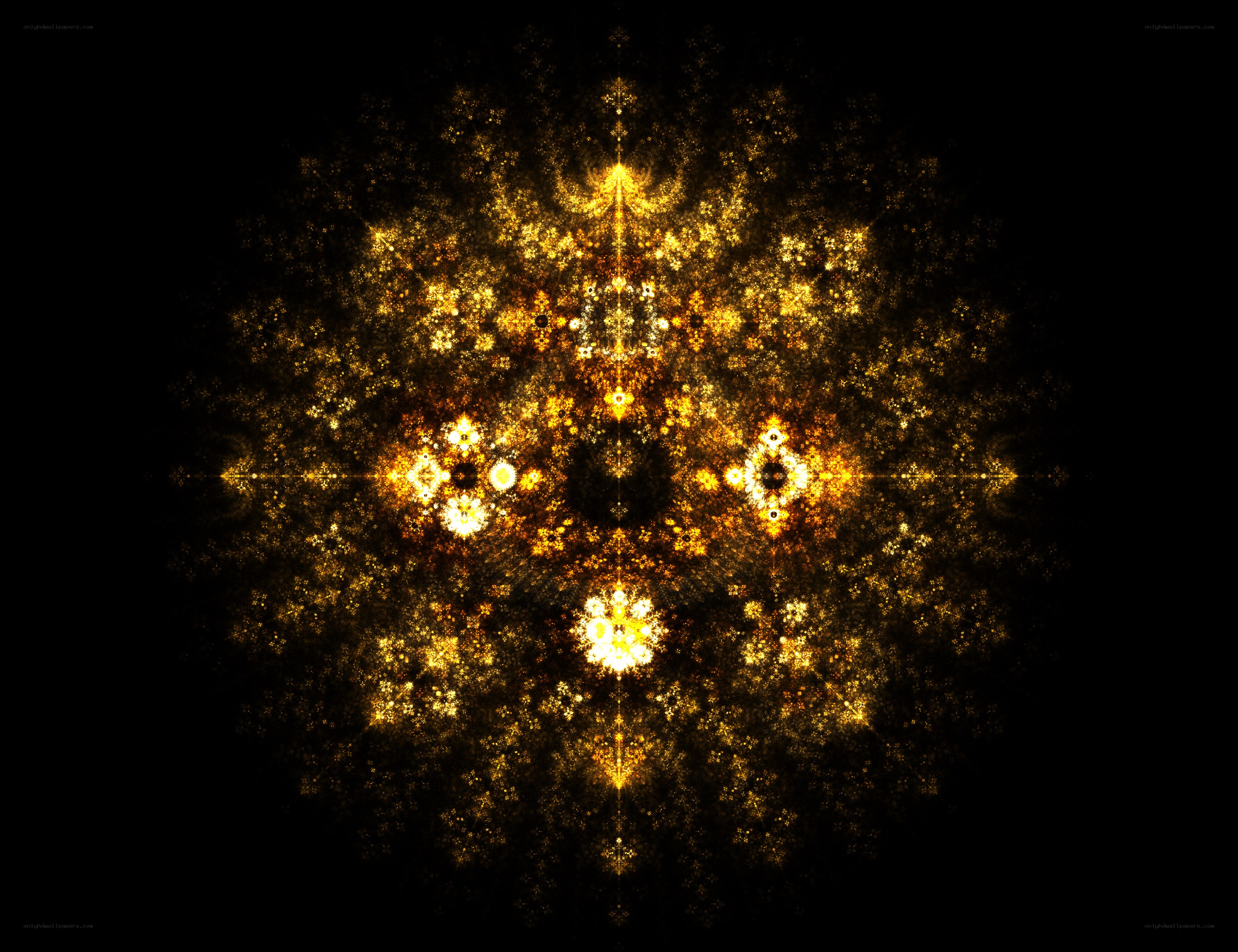 Golden fractal pattern