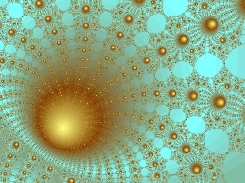 golden fractal pattern