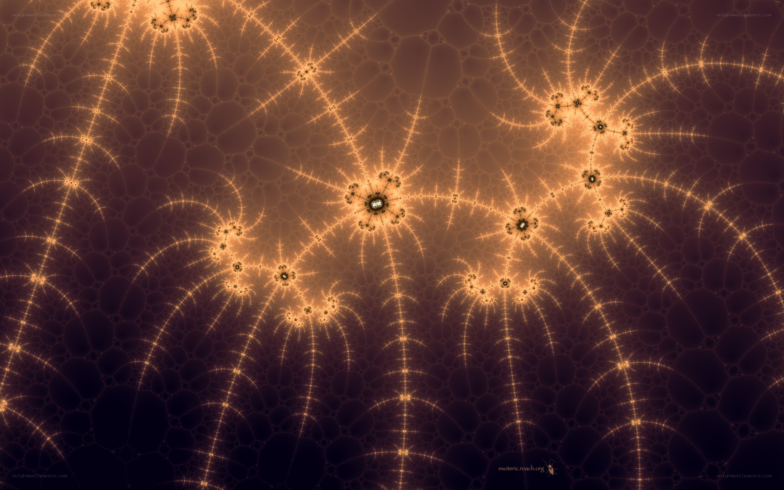 golden fractal pattern
