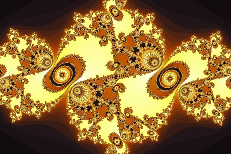 golden fractal pattern