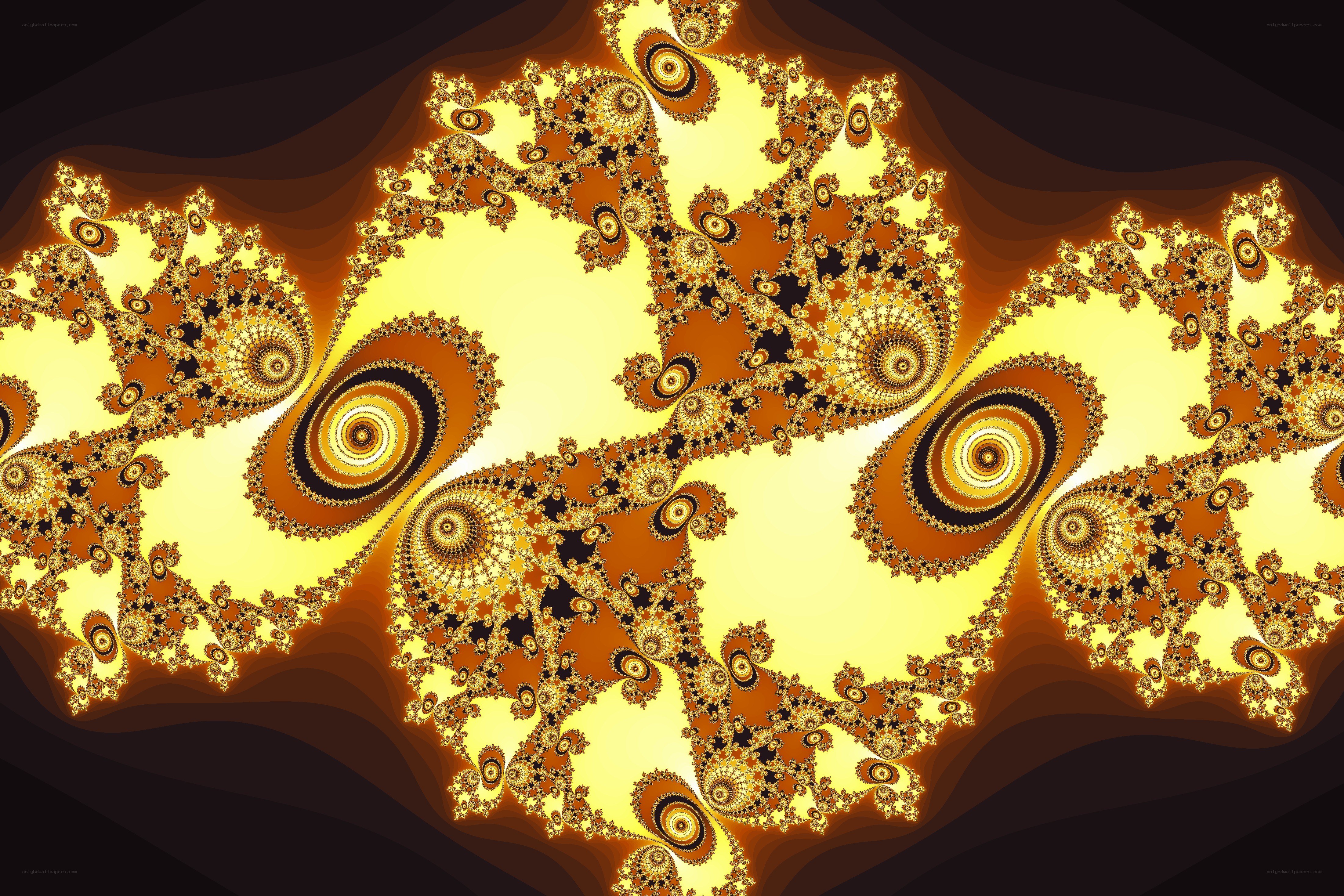 golden fractal pattern