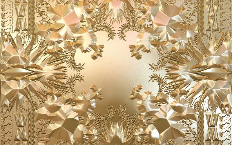 golden fractal pattern design
