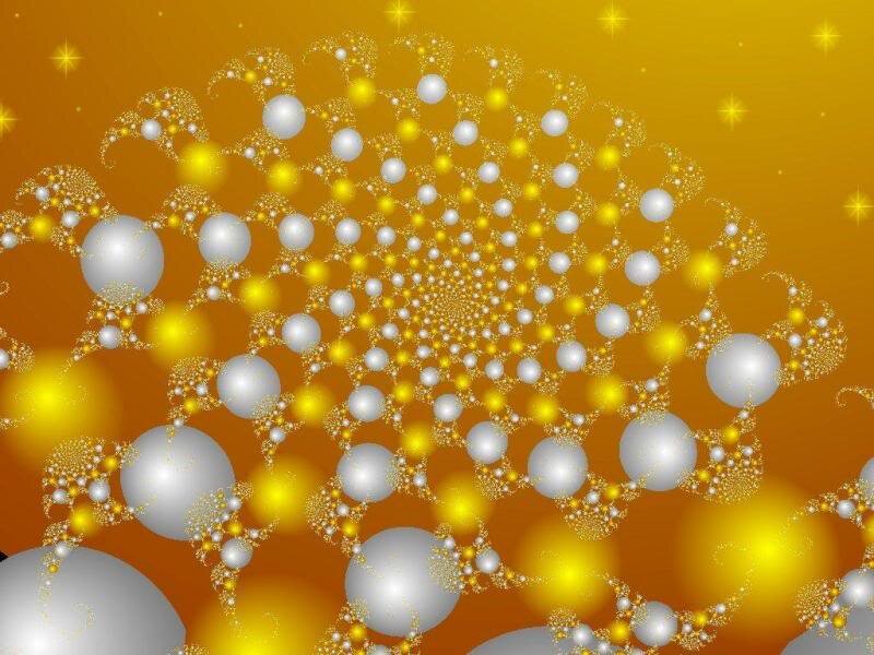 Golden Fractal Pattern — Gold, Dazzling